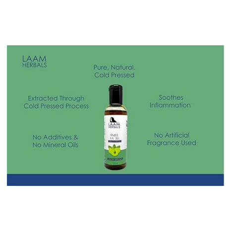 Laam Herbals Organic Amla Ke Tel Amla Fruit Cold Pressed Oil - 50 ml