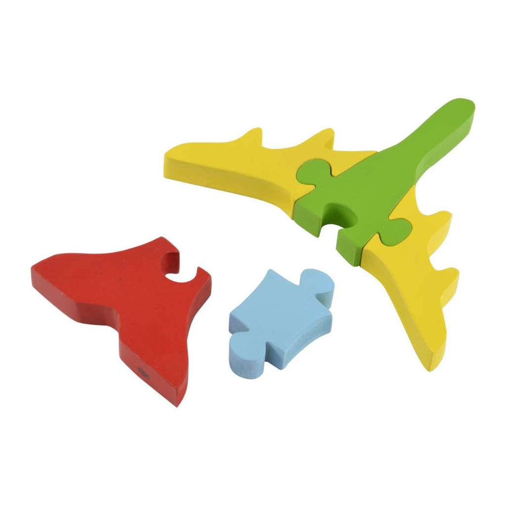 Skillofun Wooden Take Apart Puzzle Large Airplane Multi Color