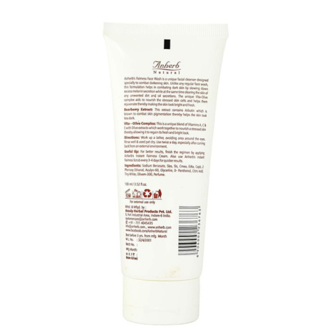 Anherb Instant Fairness Face Wash with Bearberry Extract - 100 gms