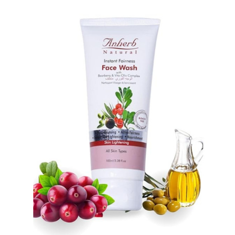 Anherb Instant Fairness Face Wash with Bearberry Extract - 100 gms