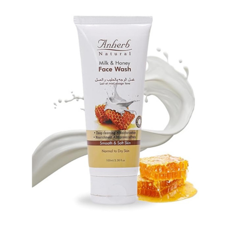 Anherb Milk & Honey Face Wash for All Skin Types - 100 gms