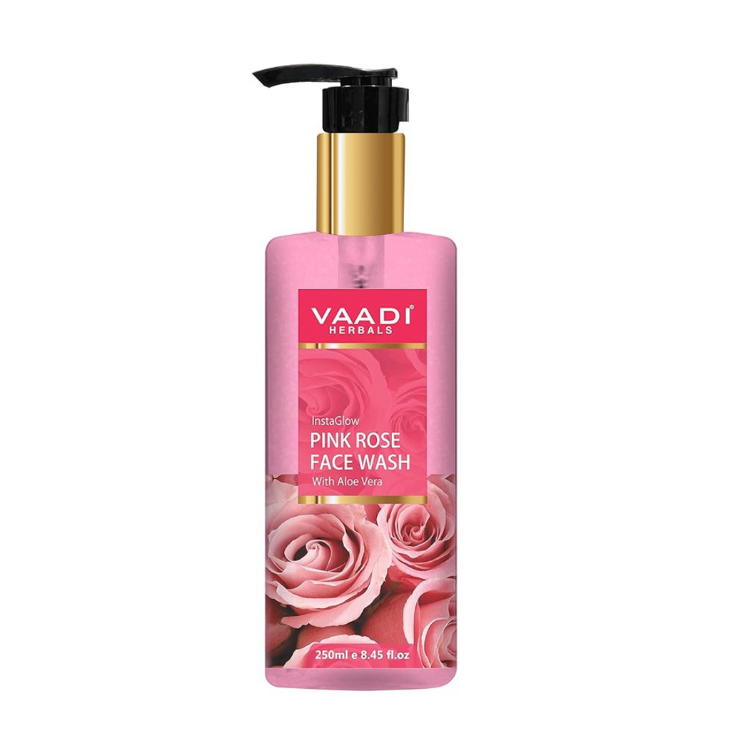 Vaadi Herbals Pvt Ltd Insta Glow Pink Rose Fase Wash With Aloe Vera Extract - 250 ml