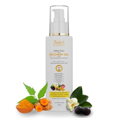 Anherb Natural After Sun Recovery Gel UVA and UVB Protection - 100 ml