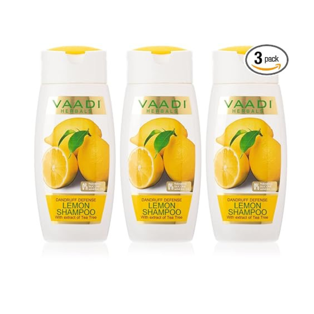 Vaadi Herbals Value Dandruff Defense Lemon Shampoo - 110 ml (Pack of 3)