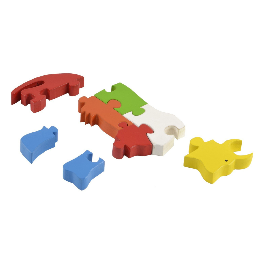 Skillofun Wooden Take Apart Puzzle Large Cow Multi Color