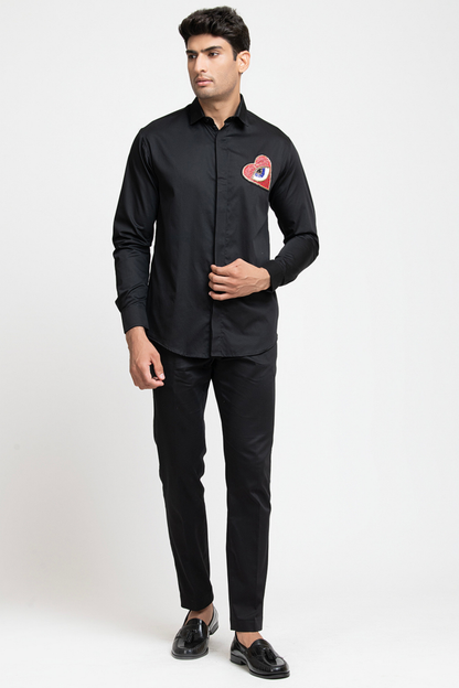 Red Heart Embroidery Shirt by Hilo Design