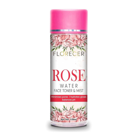 Florecer Rose Water For Face with No Paraben for Cleansing and Toning - 120 ml