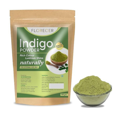 Florecer Organic Indigo Powder For Hair Black - 100 gms