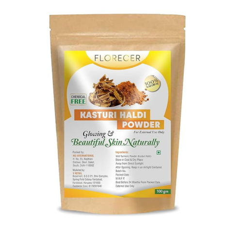 Florecer Kasturi Haldi Powder for Face Pack Powder - 100 gms