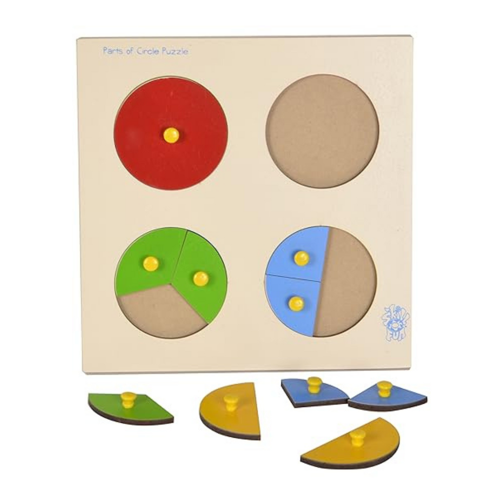 Skillofun Wooden Parts Of Circle Tray (With Knobs)
