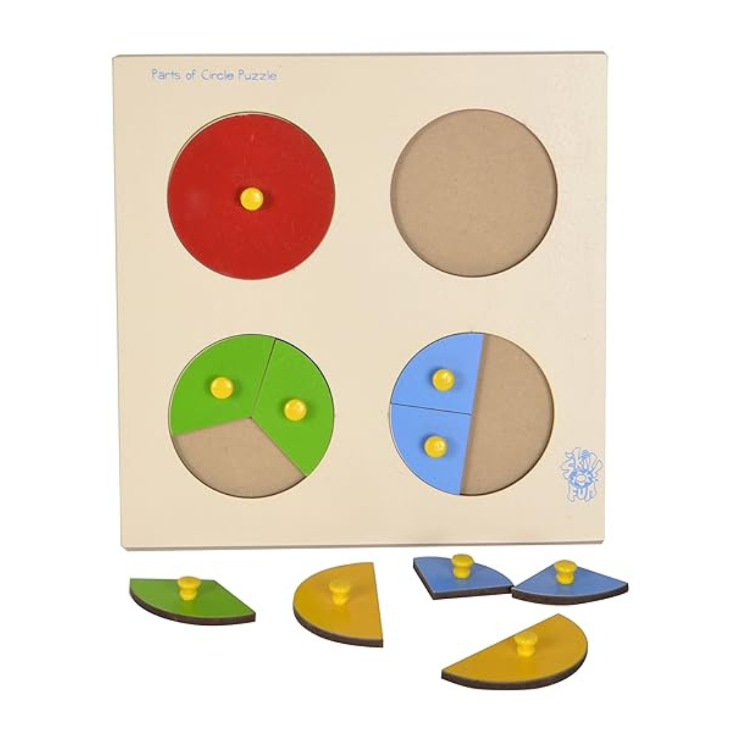 Skillofun Wooden Parts Of Circle Tray (With Knobs)
