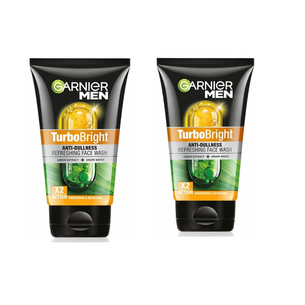 Garnier Men TurboBright Double Action Pack of 2 - 150 gms