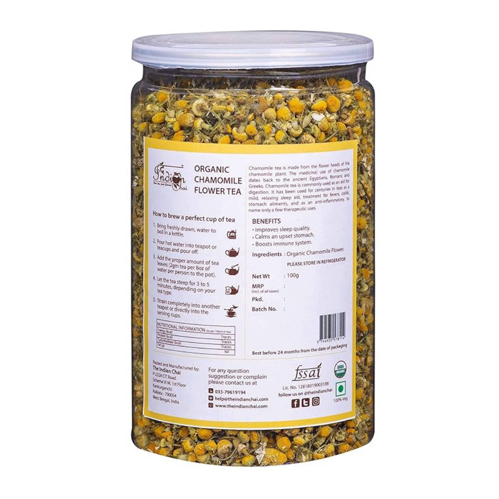 The Indian Chai - Organic Chamomile Tea - 100 gms (Pack of 2)