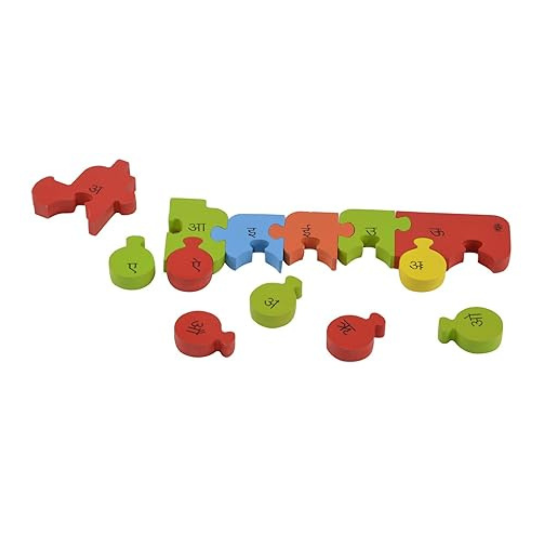 Skillofun Wooden Take Apart Hindi Vowel Multi Color