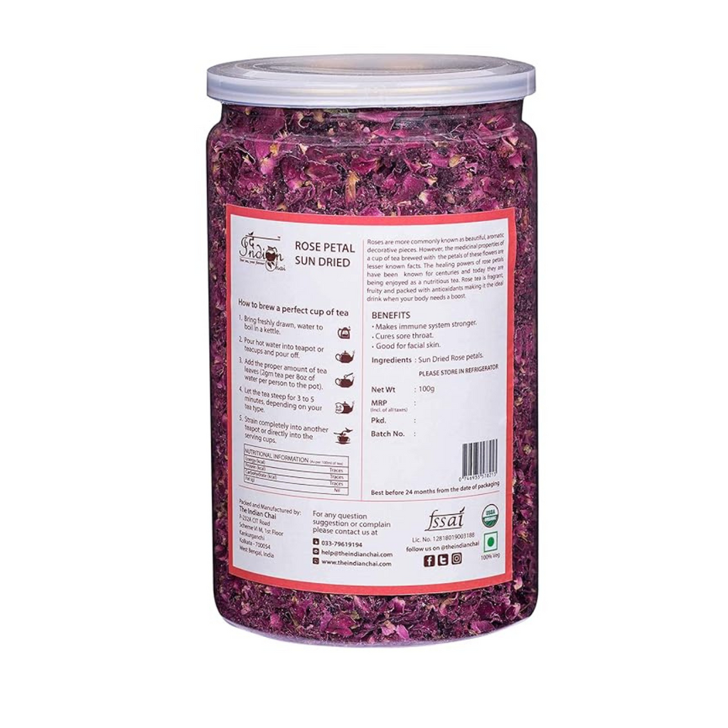 The Indian Chai - Rose Petals Sun Dried - 100 gms