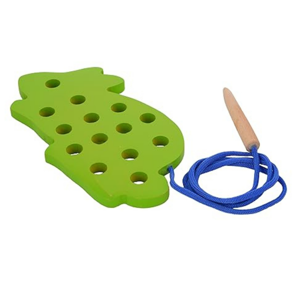 Skillofun H-4K Wooden Sewing Toys Rabbit Enhance fine Motor Skills Through Intricate Sewing tasks