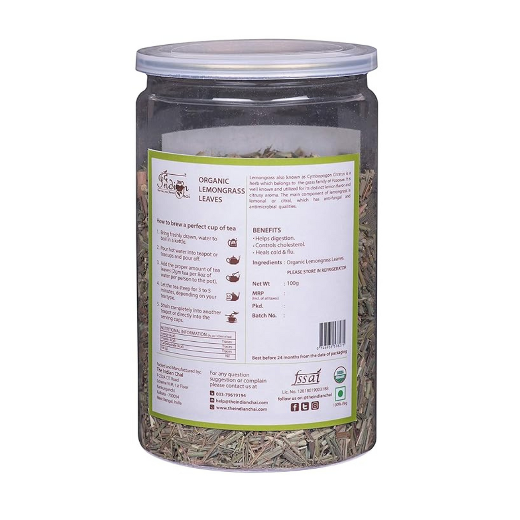 The Indian Chai – Organic Lemongrass Tea - 100 gms