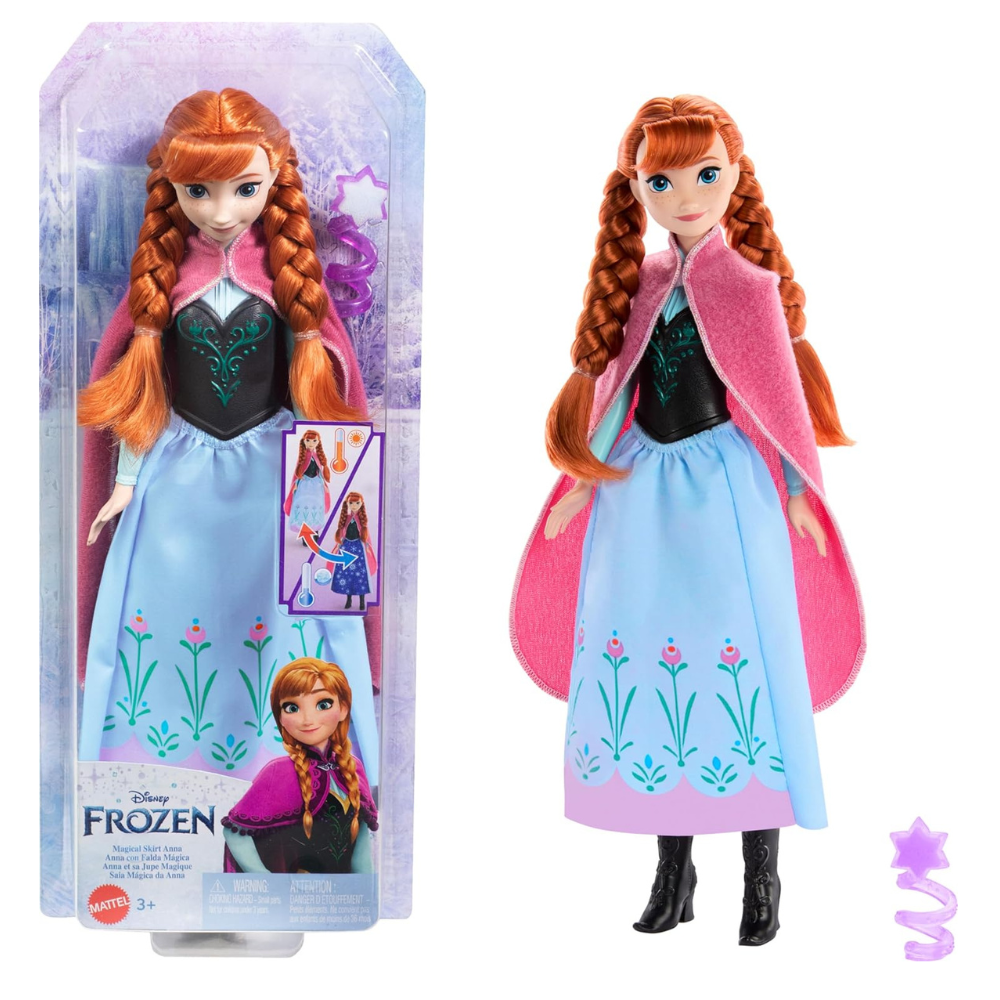 Mattel Disney Frozen Anna Magical Color Change Skirt Fashion Doll