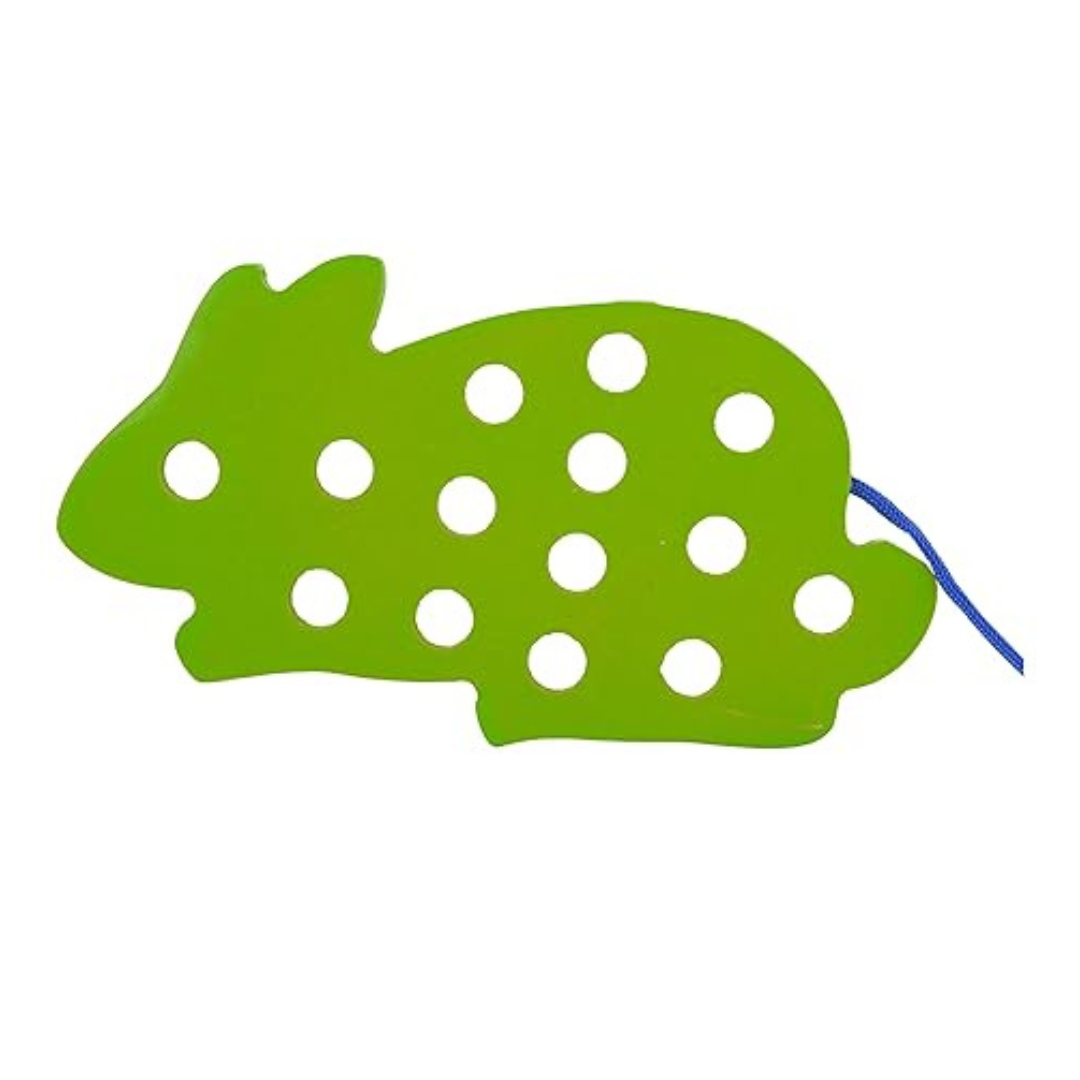 Skillofun H-4K Wooden Sewing Toys Rabbit Enhance fine Motor Skills Through Intricate Sewing tasks