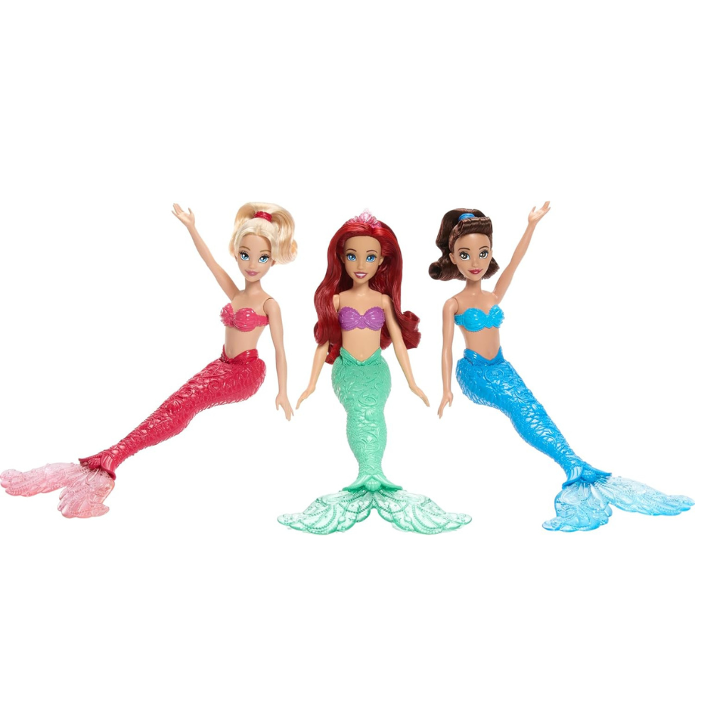 Mattel Disney Princess Ariel Mermaid Fashion Doll & 2 Mermaid Sister Dolls