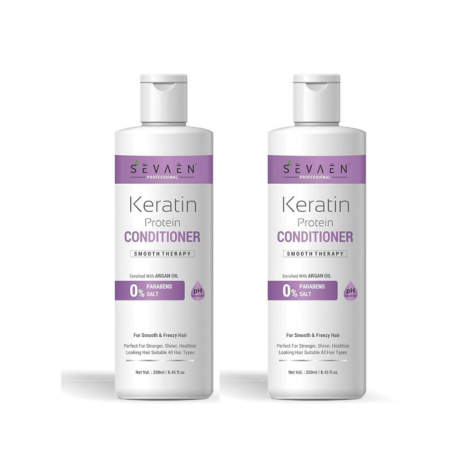 Sevaen Keratin & Argan Smooth Therapy Conditioner - 250 ml (Pack of 2)