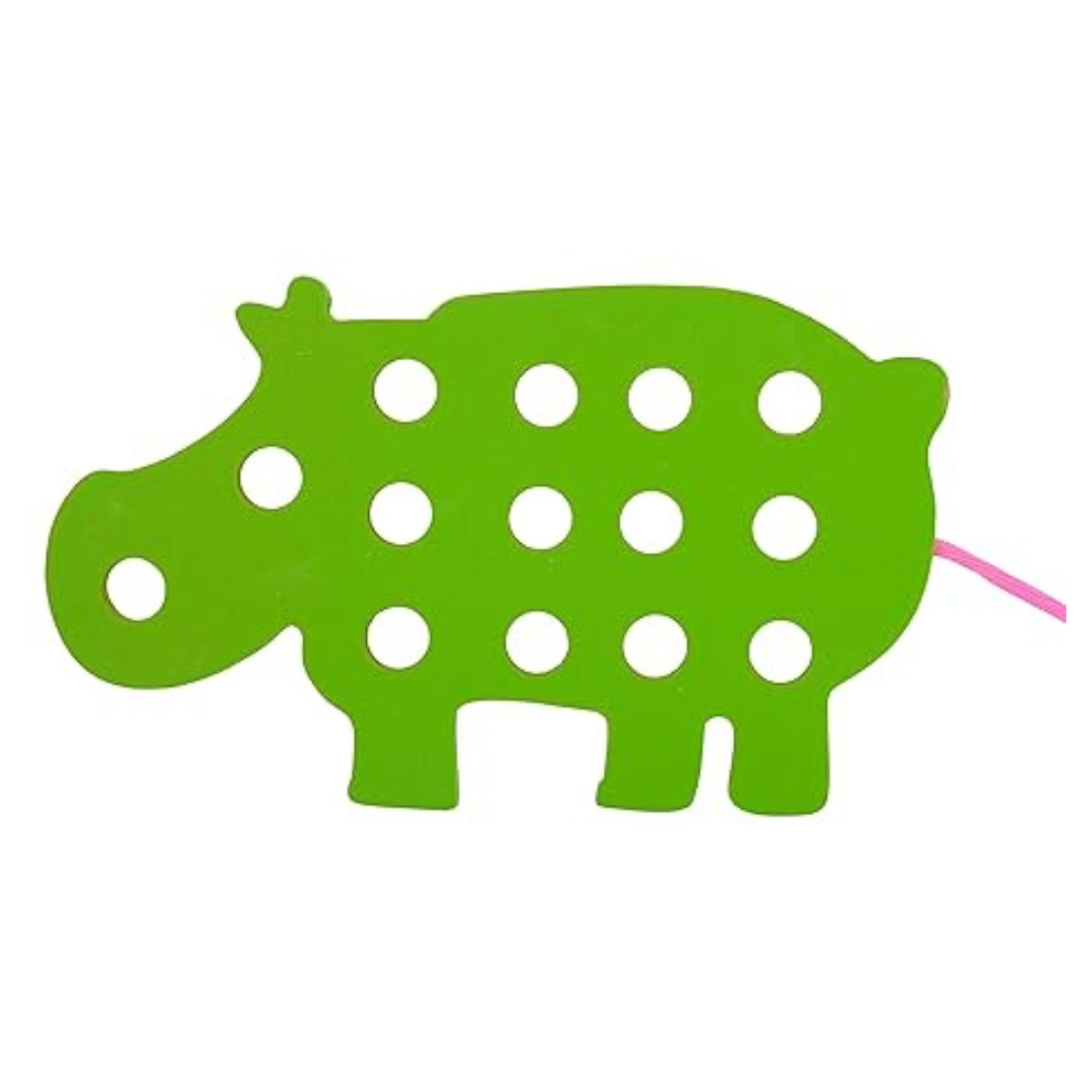 Skillofun Wooden Sewing Toys Rhino