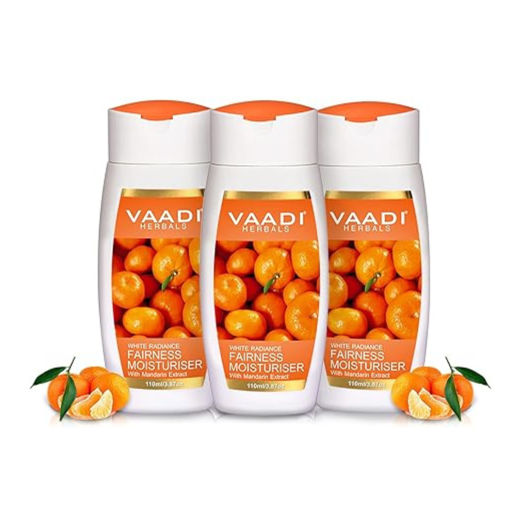 Vaadi Herbals Fairness Moisturiser with Mandarin Extract - 110 ml (Pack of 3)