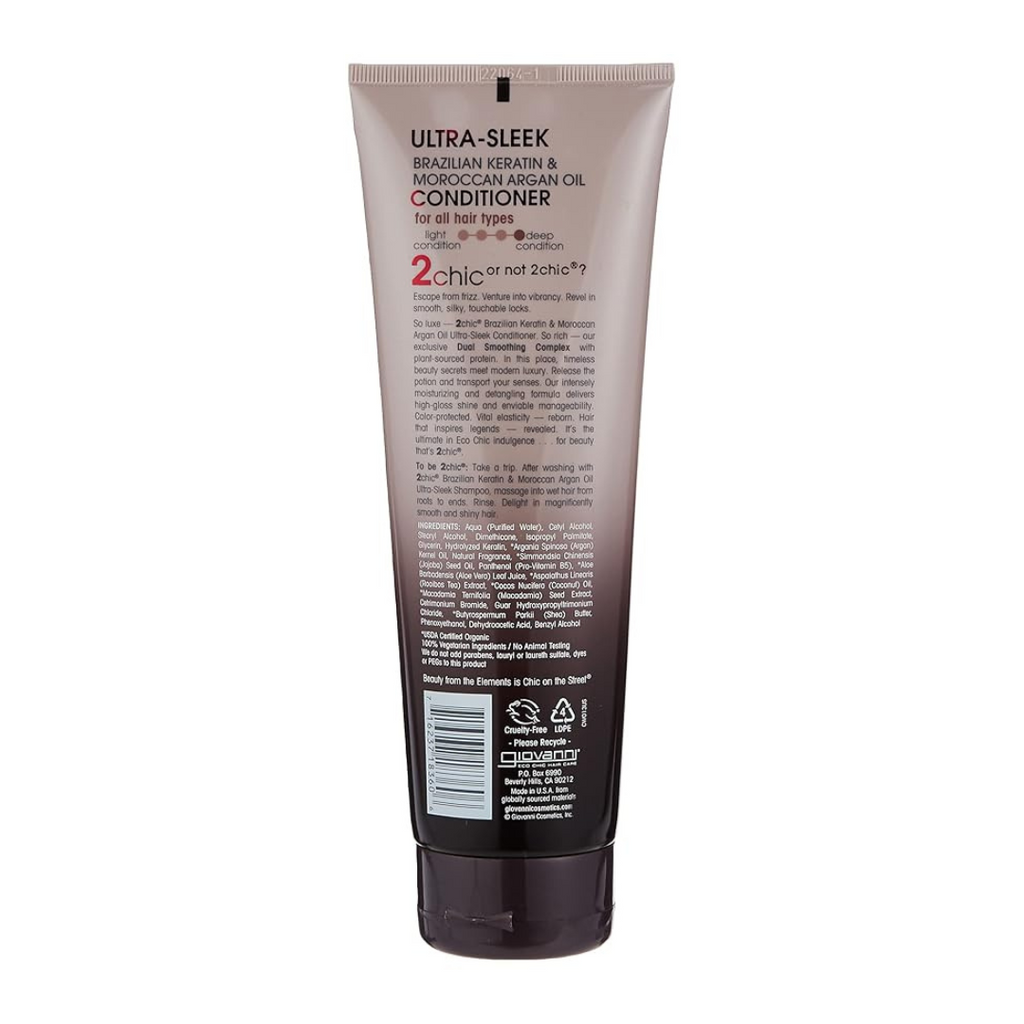Giovanni Organic 2Chic Brazilian Keratin & Argan Oil Conditioner - 250 ml