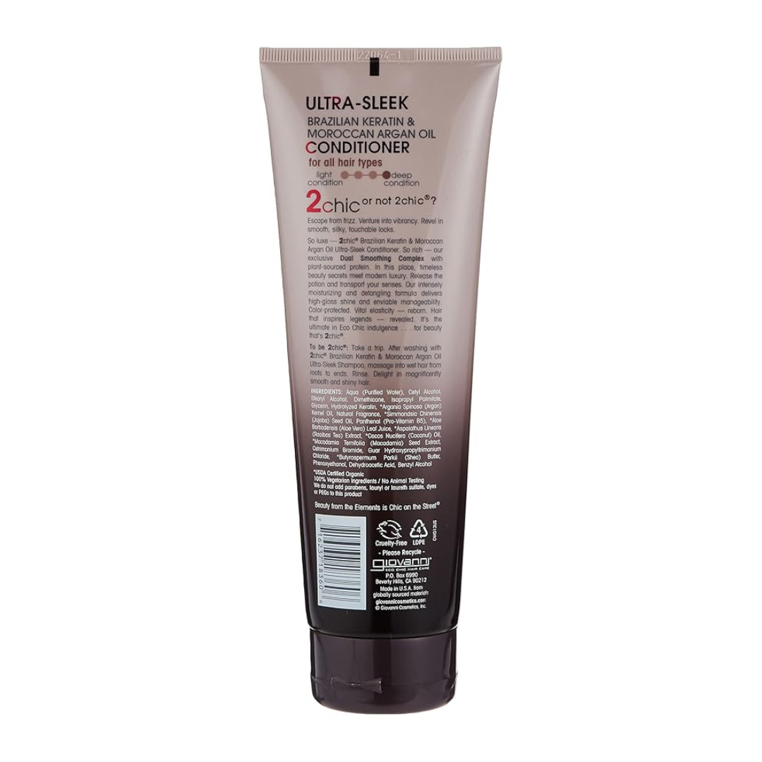 Giovanni Organic 2Chic Brazilian Keratin & Argan Oil Conditioner - 250 ml