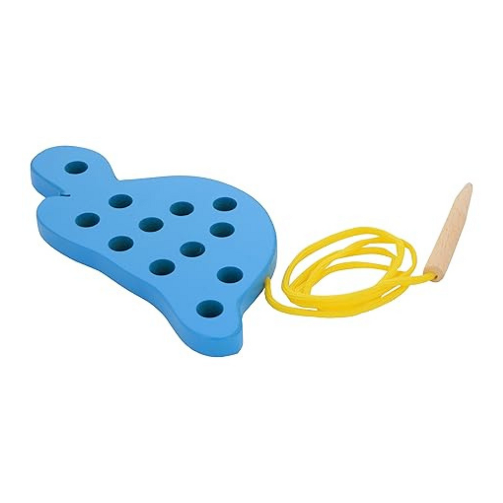 Skillofun Wooden Sewing Toys Tortoise Educative Sewing Toy For Kids to Improve Fine Motor Skills
