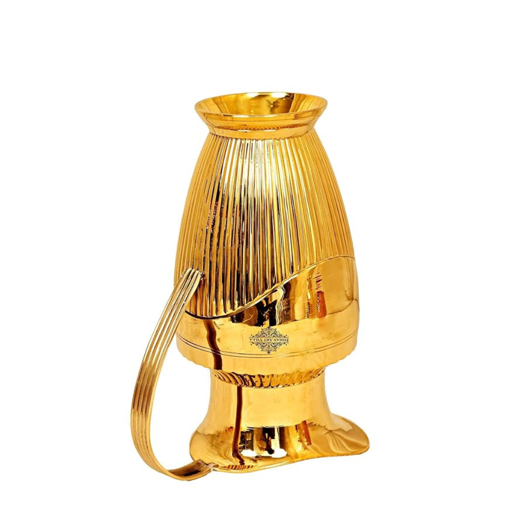 Indian Art Villa Brass Lining Design Jug Pitcher - 1290 gms