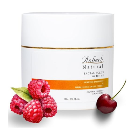 Anherb Natural Oil Defence Facial Scrub With Turkish - 100 gms
