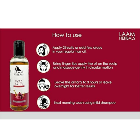 Laam Herbals Organic Pyaz Ka Tel Onion Seed Oil - 100 ml