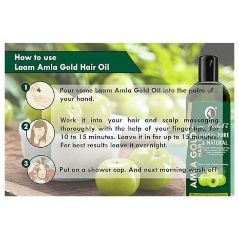 Laam Herbals Ayurvedic Amla Gold Hair Oil - 100 ml
