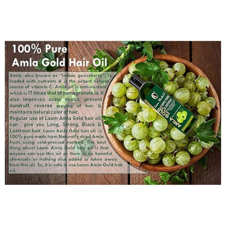 Laam Herbals Ayurvedic Amla Gold Hair Oil - 100 ml