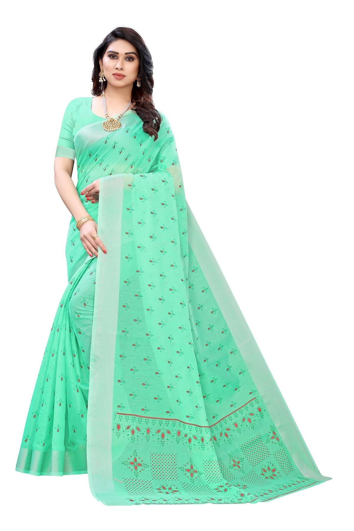 Vamika Green Chanderi Designer Saree (DIYA GREEN)