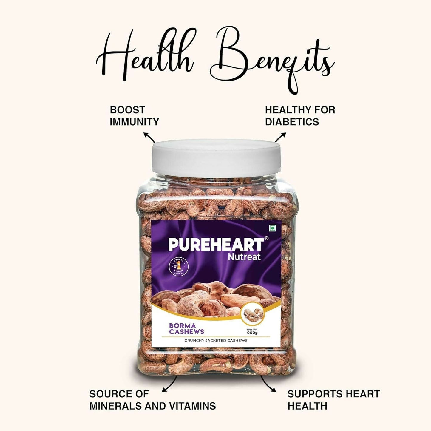Pureheart Nutreat Borma Cashews