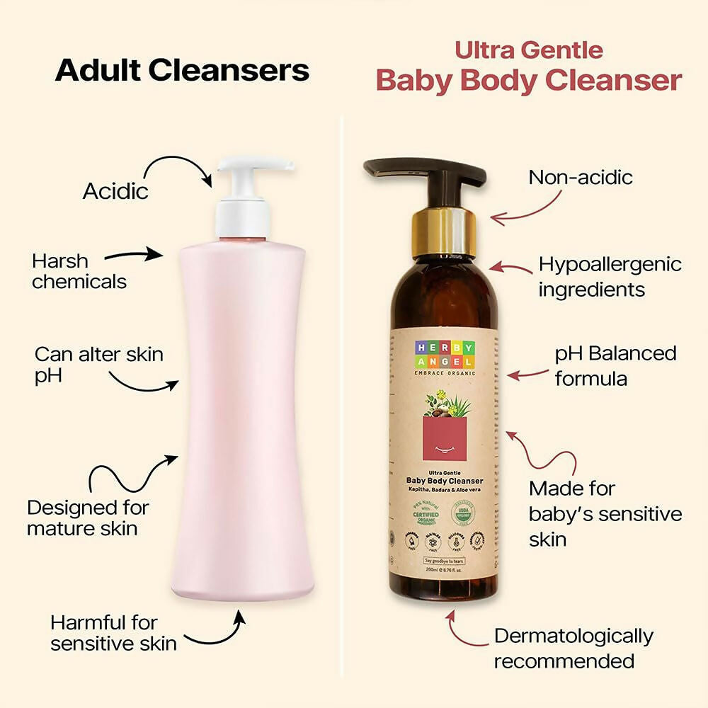Herby Angel Ultra Gentle Body Cleanser for Babies and Kids