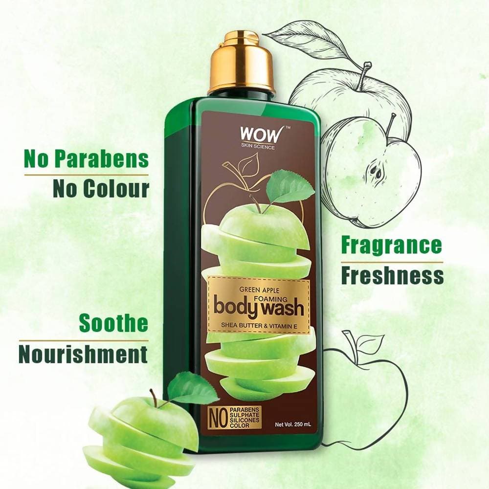 Wow Skin Science Green Apple Foaming Body Wash - 250 ml