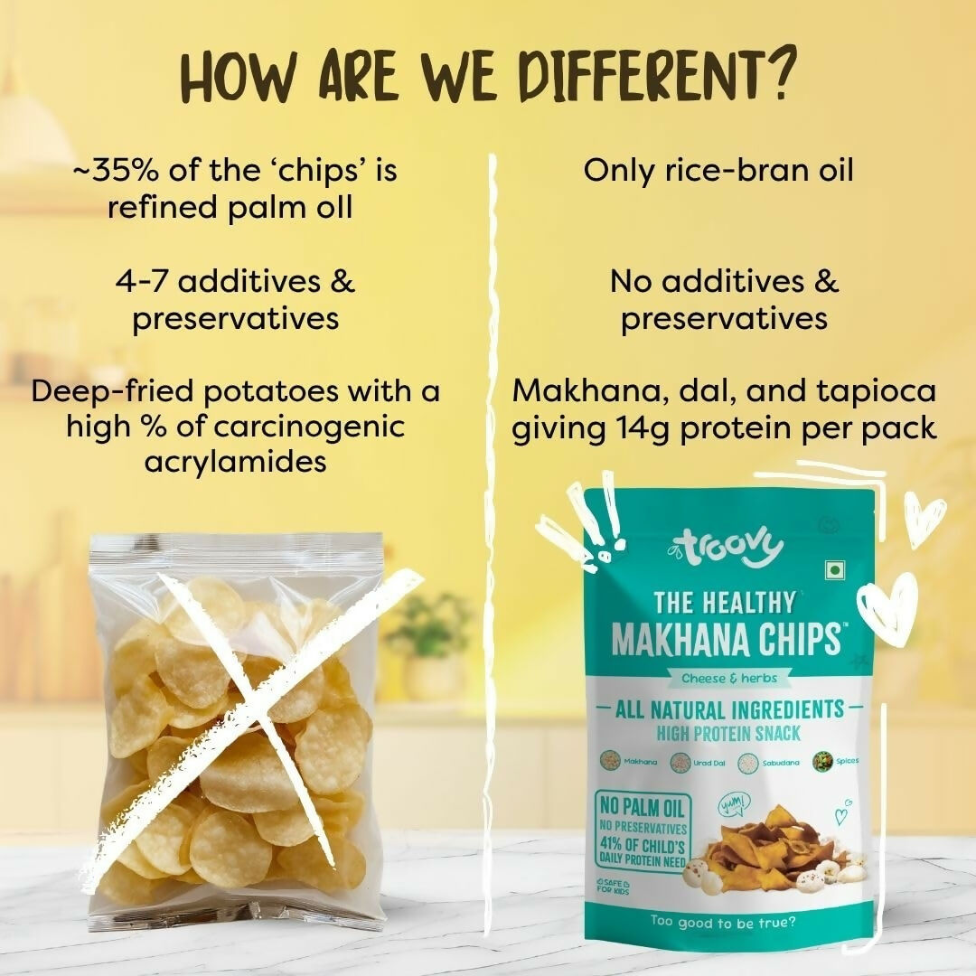 Troovy Makhana Chips Tasty & High Protein Snacks