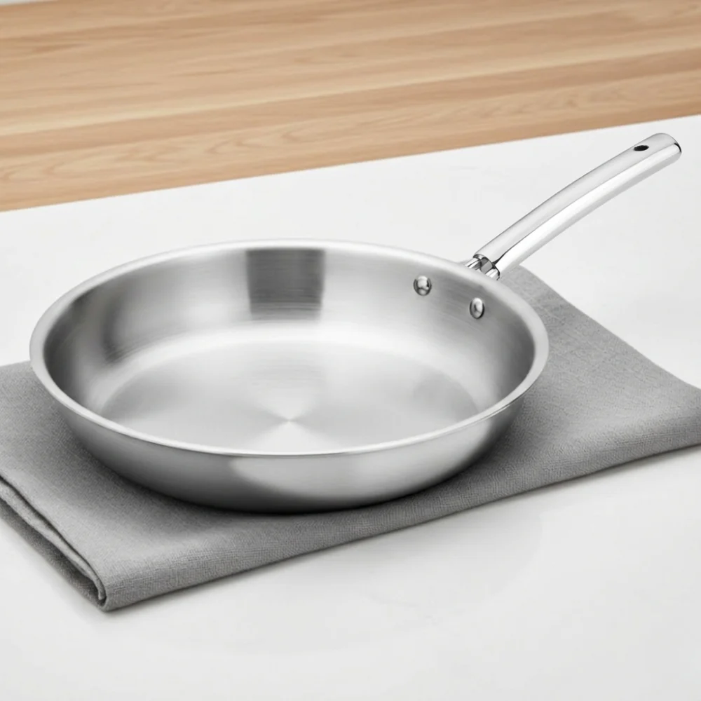 Vinod Stainless Steel Fry Pan Induction Bottom