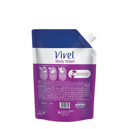 Vivel Fragrant Body Wash Lavender & Almond Oil Moisturizing Shower Gel Supersaver Refill Pack