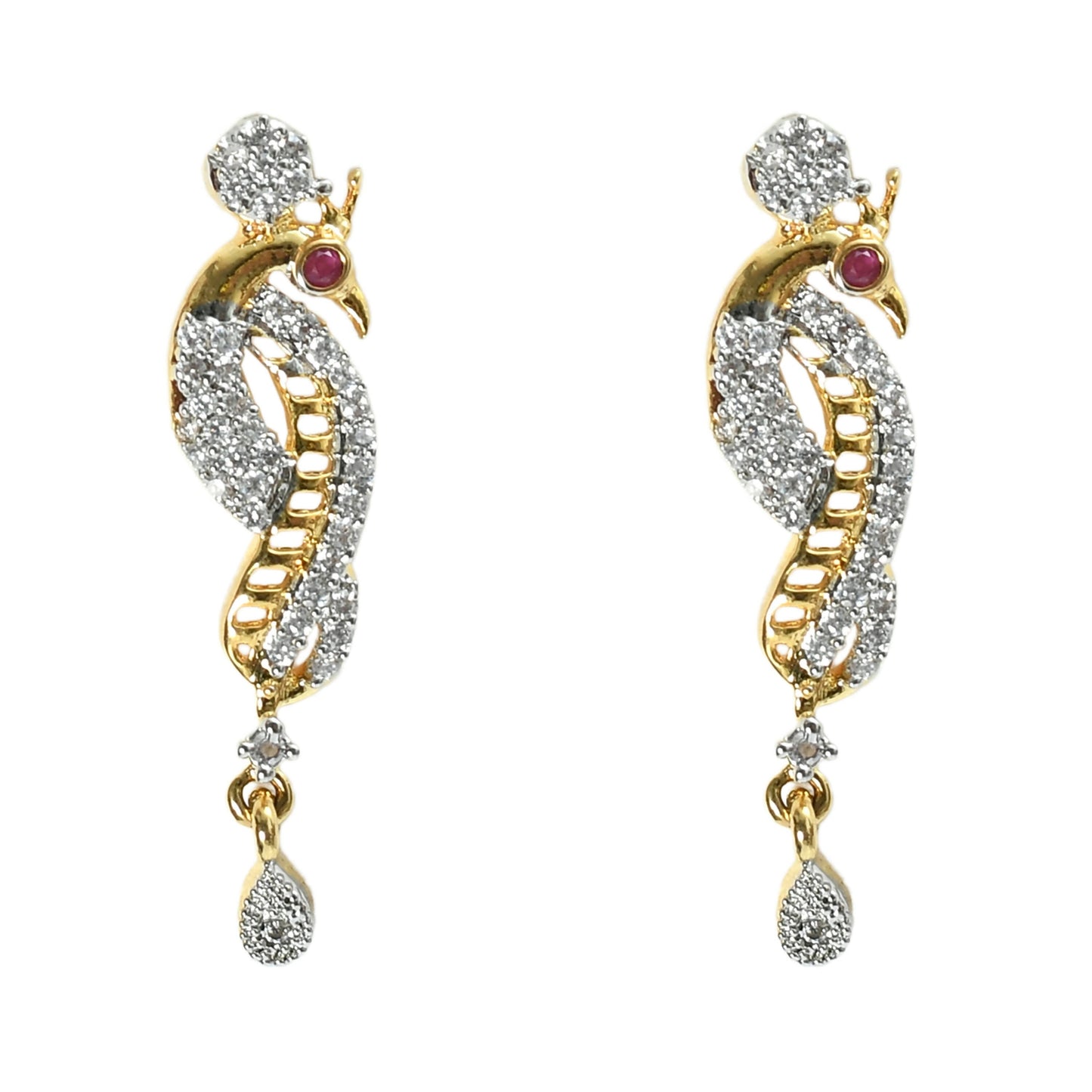 Mominos Fashion Johar Kamal Silver-Plated American Diamond Choker Set