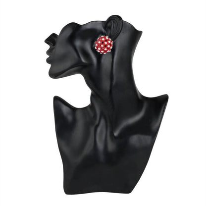 Trendoo Jewelry Gold-Polished Stylish Fancy Red Studs