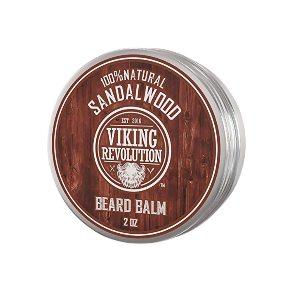 Viking Revolution Beard Balm with Sandalwood Scent and Argan Jojoba Oils