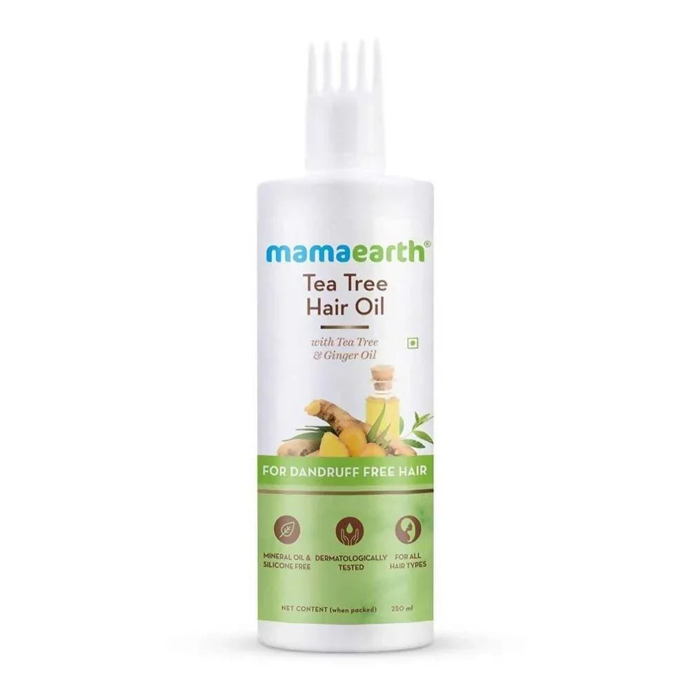 Mamaearth Tea Tree Anti Dandruff Shampoo + Hair Oil For Dandruff Free Hair Combo -250