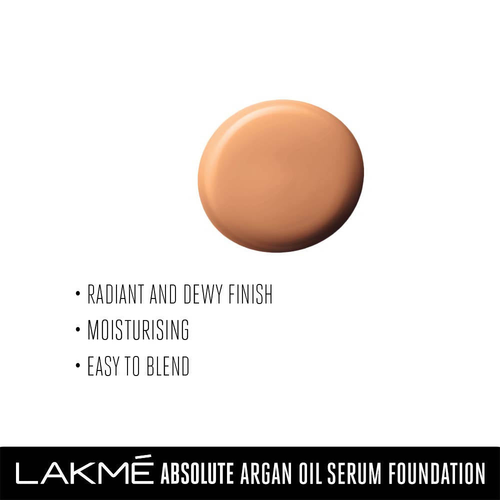 Lakme Absolute Argan Oil Serum Foundation with SPF 45 Silk Golden - 15 ml