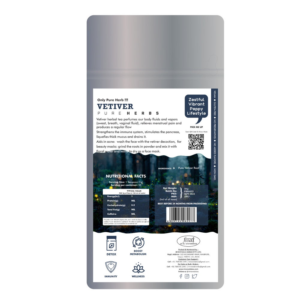 Innoveda Vetiver Root Tea - 50 gms