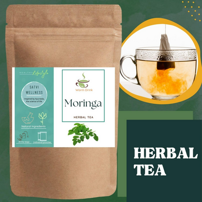 Satvi Wellness Moringa Tea Bags | Herbal Tea