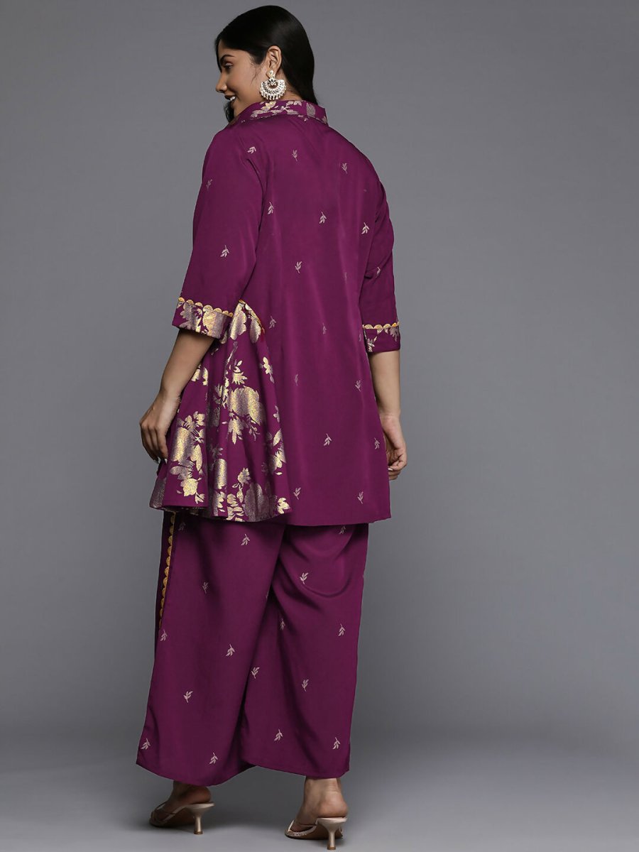 Ahalyaa Women's Traditional wear Co-ords - Purple